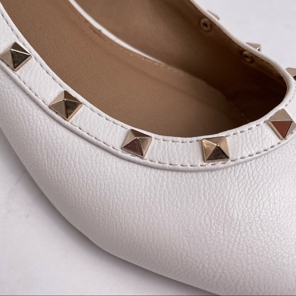 Esprit white studded Philomena flats with pointed toe - Picture 4 of 10